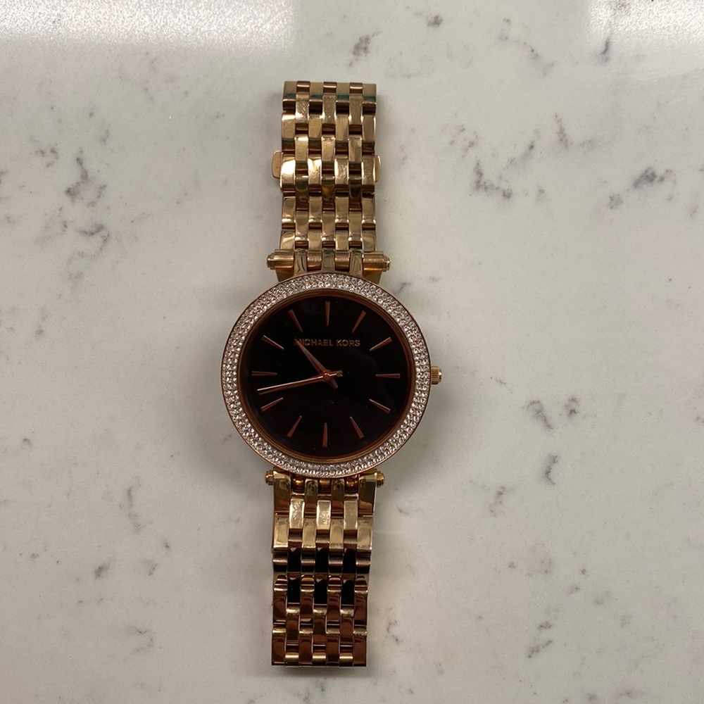 Michael Kors Rose Gold & Black Watch